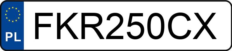 Numer rejestracyjny FKR 250CX posiada HONDA CR-V - FKR250CX