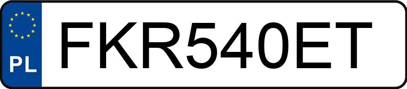 Numer rejestracyjny FKR 540ET posiada VOLKSWAGEN GOLF - FKR540ET