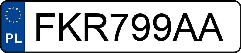 Numer rejestracyjny FKR 799AA posiada VOLKSWAGEN TOUAREG - FKR799AA