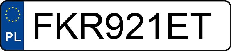Numer rejestracyjny FKR 921ET posiada VOLKSWAGEN GOLF - FKR921ET