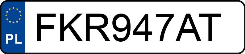 Numer rejestracyjny FKR 947AT posiada AUDI A3 - FKR947AT