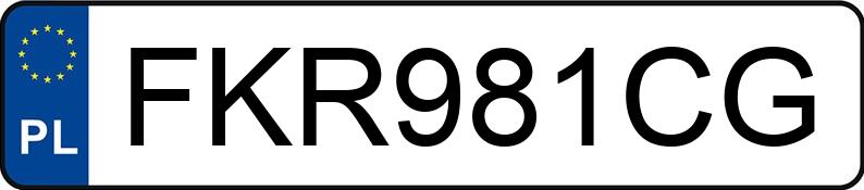Numer rejestracyjny FKR 981CG posiada VOLKSWAGEN TOURAN - FKR981CG