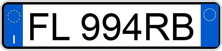 Numer rejestracyjny FL994RB posiada LANCIA Ypsilon 3a serie