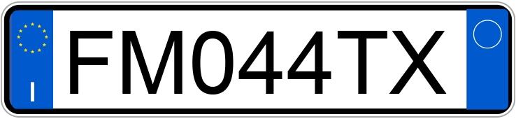 Numer rejestracyjny FM044TX posiada FIAT 500