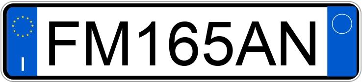 Numer rejestracyjny FM165AN posiada BMW Serie 1