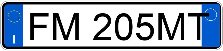 Numer rejestracyjny FM205MT posiada FIAT Panda 3a serie Numer rejestracyjny FM205MT posiada FIAT Panda 3a serie