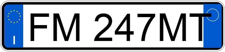 Numer rejestracyjny FM247MT posiada FIAT Punto 4a serie Numer rejestracyjny FM247MT posiada FIAT Punto 4a serie