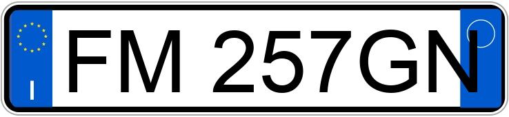 Numer rejestracyjny FM257GN posiada FIAT Panda 3a serie