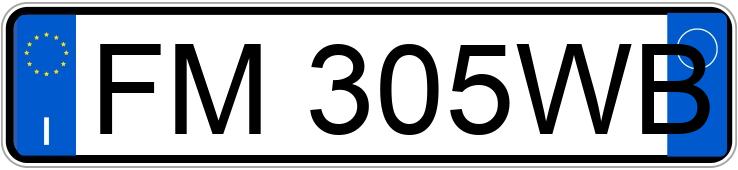 Numer rejestracyjny FM305WB posiada Ford 