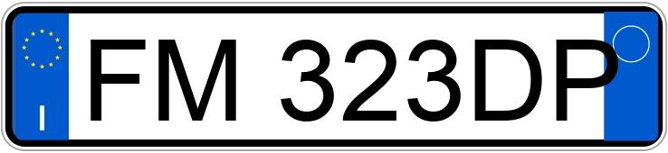 Numer rejestracyjny FM323DP posiada FIAT Punto 4a serie