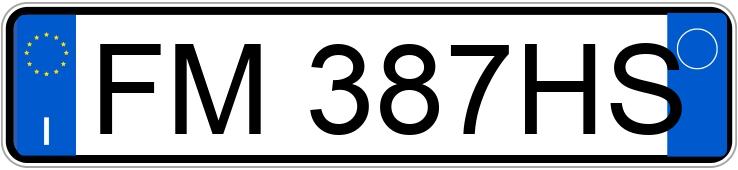 Numer rejestracyjny FM387HS posiada FIAT Panda 3a serie