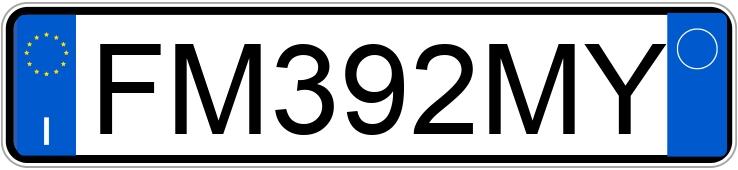 Numer rejestracyjny FM392MY posiada MINI Mini Countrym.