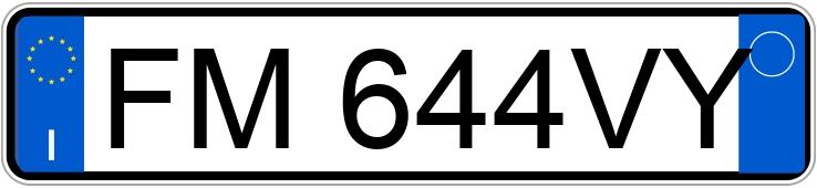 Numer rejestracyjny FM644VY posiada FIAT 500