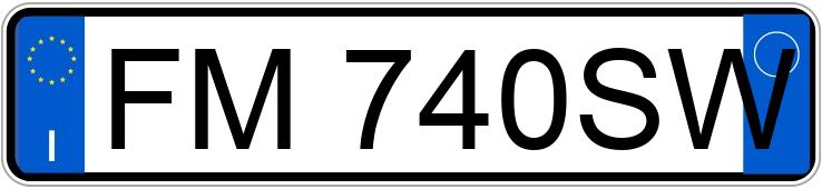 Numer rejestracyjny FM740SW posiada VOLVO V40