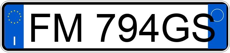 Numer rejestracyjny FM794GS posiada FIAT Panda 3a serie