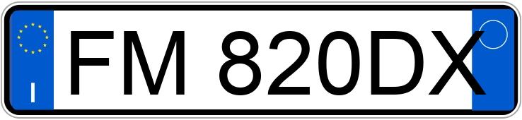 Numer rejestracyjny FM820DX posiada FIAT Punto 4a serie Numer rejestracyjny FM820DX posiada FIAT Punto 4a serie