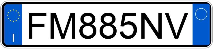 Numer rejestracyjny FM885NV posiada FIAT Panda 3a serie