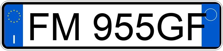 Numer rejestracyjny FM955GF posiada BMW Serie 1