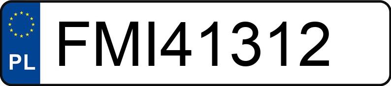 Numer rejestracyjny FMI 41312 posiada BMW 320 - FMI41312