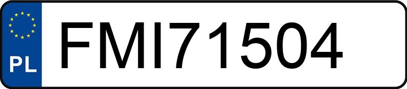 Numer rejestracyjny FMI 71504 posiada FORD FOCUS - FMI71504