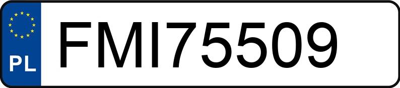 Numer rejestracyjny FMI 75509 posiada BMW X5 - FMI75509