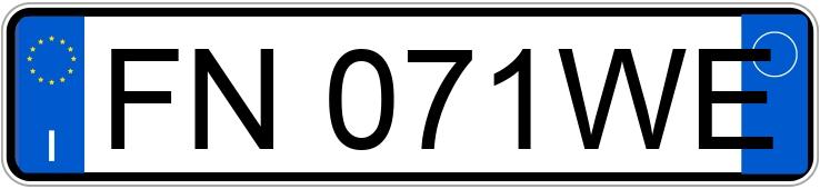 Numer rejestracyjny FN071WE posiada FIAT Panda 3a serie