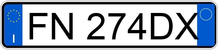Numer rejestracyjny FN274DX posiada LANCIA Ypsilon 3a serie