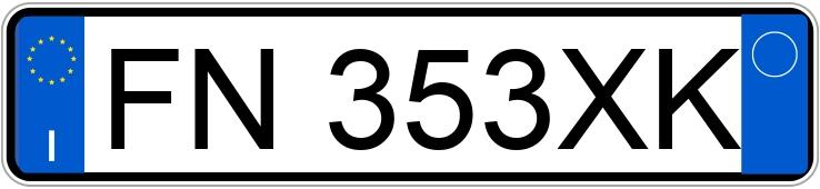 Numer rejestracyjny FN353XK posiada FIAT 500X