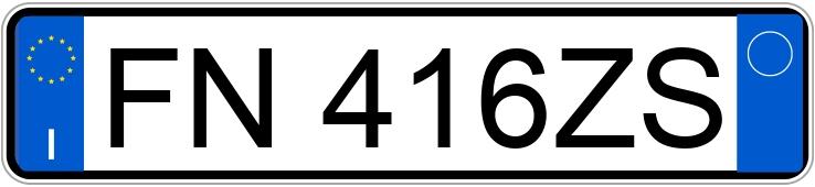 Numer rejestracyjny FN416ZS posiada FIAT Panda 2a serie