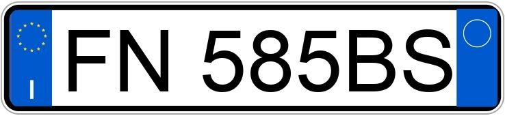 Numer rejestracyjny FN585BS posiada LANCIA Ypsilon 3a serie