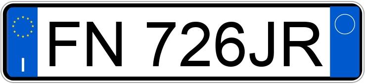 Numer rejestracyjny FN726JR posiada LANCIA Ypsilon 3a serie