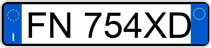 Numer rejestracyjny FN754XD posiada MINI Mini 5P