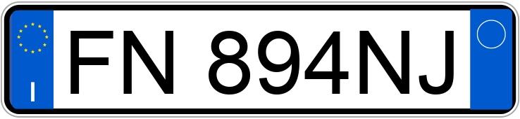 Numer rejestracyjny FN894NJ posiada Fiat 500