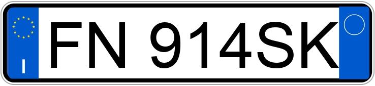 Numer rejestracyjny FN914SK posiada FIAT 500