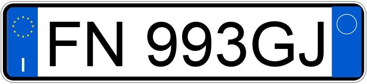 Il numero di registrazione FN993GJ ha FIAT PANDA