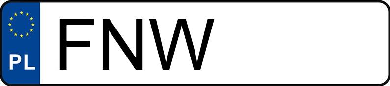 Plaques d’immatriculation polonaises : caractère distinctif FNW