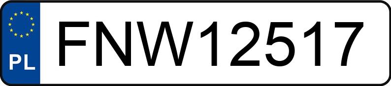 Numer rejestracyjny FNW 12517 posiada VOLKSWAGEN PASSAT - FNW12517 Numer rejestracyjny FNW 12517 posiada VOLKSWAGEN PASSAT - FNW12517