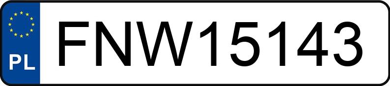 Numer rejestracyjny FNW 15143 posiada OPEL VECTRA - FNW15143