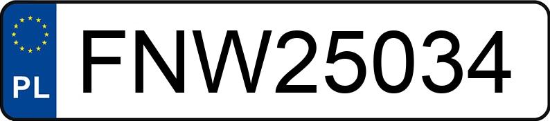 Numer rejestracyjny FNW 25034 posiada OPEL ASTRA - FNW25034