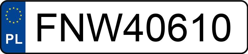 Numer rejestracyjny FNW 40610 posiada LEXUS CT200H - FNW40610