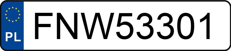 Numer rejestracyjny FNW 53301 posiada BMW 316i Compact Kat. E36 316i Compact Kat. E36 - FNW53301
