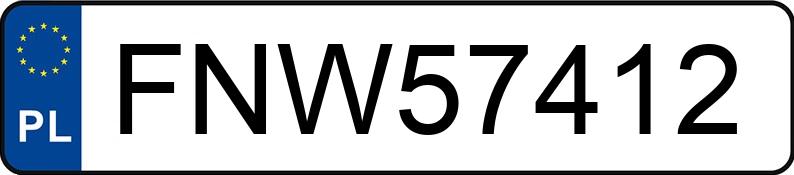 Numer rejestracyjny FNW 57412 posiada FORD MONDEO - FNW57412