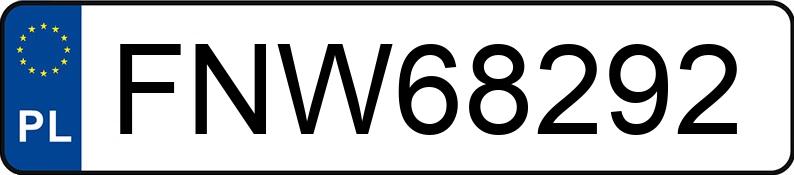 Numer rejestracyjny FNW 68292 posiada VOLKSWAGEN GOLF - FNW68292