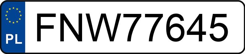 Numer rejestracyjny FNW 77645 posiada SKODA FABIA - FNW77645