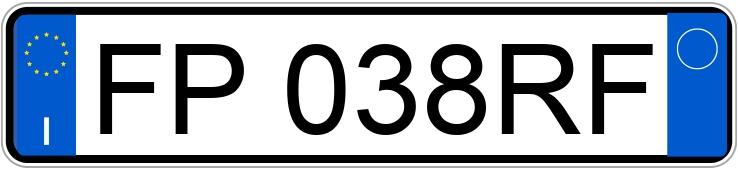 Numer rejestracyjny FP038RF posiada FIAT 500X