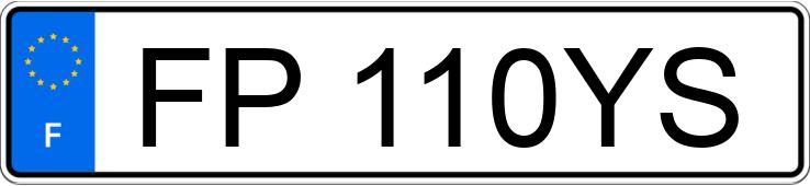 Numer rejestracyjny FP110YS posiada DS DS7 CROSSBACK