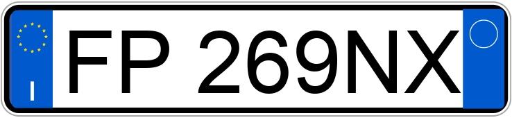 Numer rejestracyjny FP269NX posiada FIAT Panda 3a serie Numer rejestracyjny FP269NX posiada FIAT Panda 3a serie