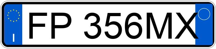 Numer rejestracyjny FP356MX posiada FIAT 500X