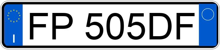 Numer rejestracyjny FP505DF posiada FIAT Panda 3a serie