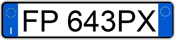 Numer rejestracyjny FP643PX posiada FIAT Panda 3a serie